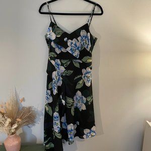 Banana Republic Blue Flower Asymmetric Strappy Sundress